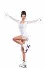 Figure Skating Dress Style A16 White Italian Fabric, Handmade 243