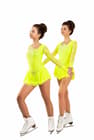 Figure Skating Dress Style A16 Yellow Italian Fabric, Handmade 217