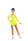 Figure Skating Dress Style A16 Yellow Italian Fabric, Handmade 218