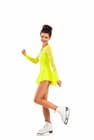 Figure Skating Dress Style A16 Yellow Italian Fabric, Handmade 220