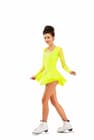 Figure Skating Dress Style A16 Yellow Italian Fabric, Handmade 221