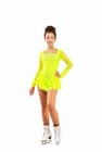 Figure Skating Dress Style A16 Yellow Italian Fabric, Handmade 223