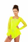 Figure Skating Dress Style A16 Yellow Italian Fabric, Handmade 224