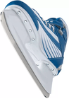 Jackson Ultima Softec Sport ST6100 / ST6101 Women’s and Girls’ Ice Skates with Hockey Blade 14 Underside of the Softec Sport ST6100 white plastic hockey blade holder and its stainless steel runner