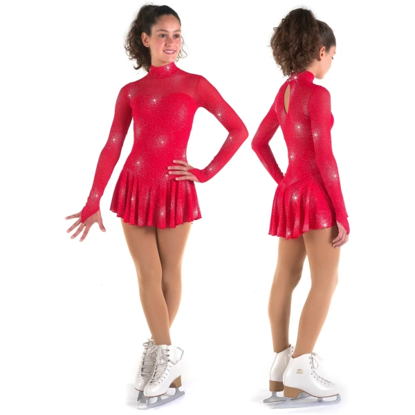 Sagester Figure Skating Dress Style: 177, Red Dresses