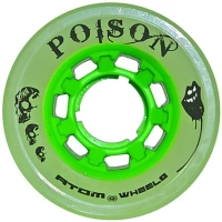 Atom Roller POISON Quad Derby Wheels 62X44 Hybrid – Green – PACK OF 4 Derby Quad Wheels
