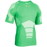I-EXE Made in Italy – Multizone Kurzarm-Kompressionsshirt für Herren – Grün Kompressionshemden und T-Shirts