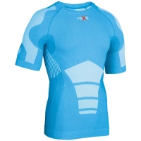 I-EXE Made in Italy - Camiseta de compresión de manga corta multizona para mujer - Camisetas y camisetas de compresión naranja