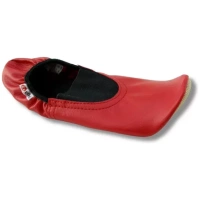 Chaussures de gymnastique rouges EVA BOTAS en cuir naturel, chaussures de ballet