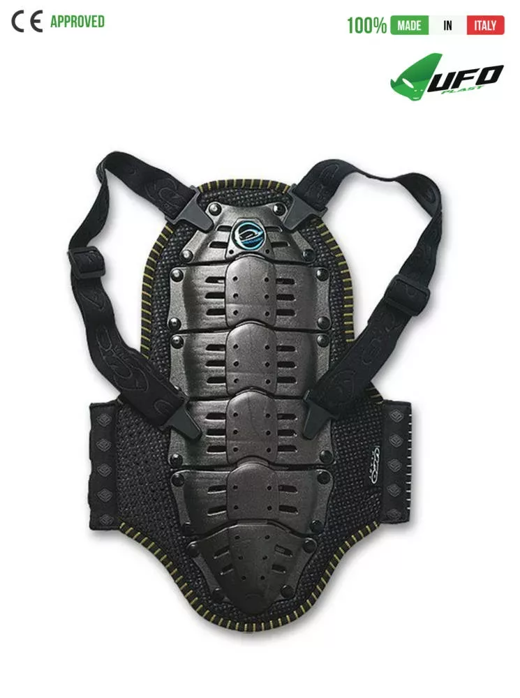 UFO PLAST Made in Italy – Rückenprotektor für Kinder – Medium, Alter 7–9, Sicherheitsset mit Rückenstützgürtel Snowboard Wirbelsäulen-Rückenprotektor