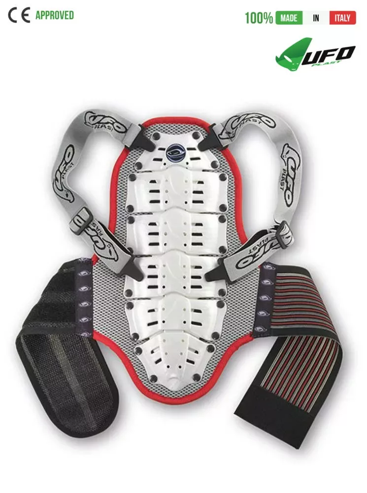UFO PLAST Made in Italy – Rückenprotektor für Kinder – Medium, Alter 7–9, Sicherheitsset mit Rückenstützgürtel Snowboard Wirbelsäulen-Rückenprotektor