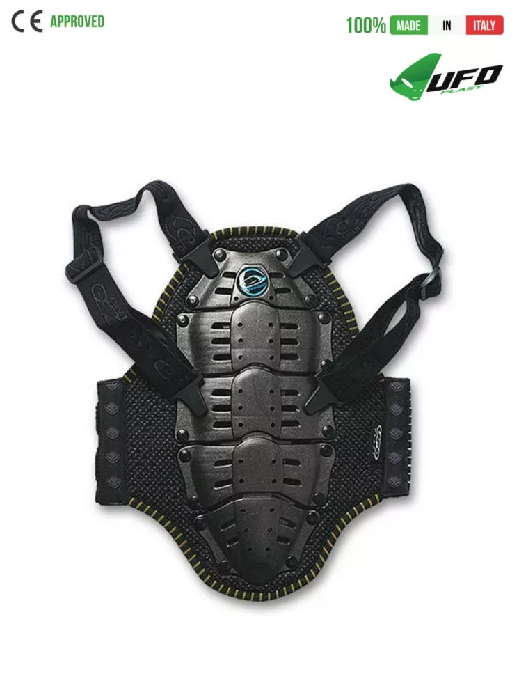 Ufo Plast Made in Italy - Kombat Back Protector for Kids - Long, Age 9-12, Safety Kit with Back Support Belt