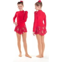 Sagester Figure Skating Dress Style: 163, Red