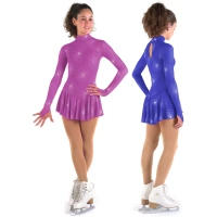 Sagester Vestido de patinaje artístico Estilo: 177, vestidos fucsia con purpurina