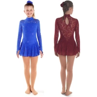 Sagester Style de robe de patinage artistique : 188, robes bleues