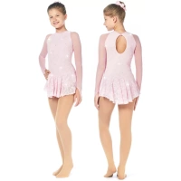 Sagester Style de robe de patinage artistique : 194, robes roses