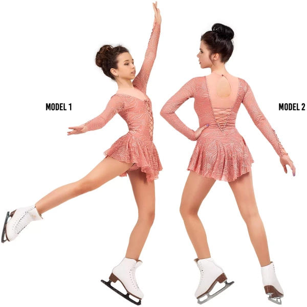 SGmoda Eiskunstlaufkleid-Stil: Stil: A12 / Pink Kleider