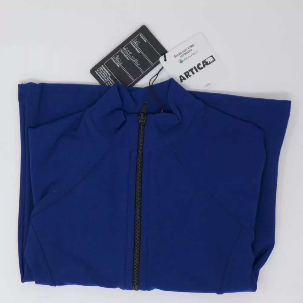 Veste de patinage sur glace SAGESTER bleue, #249/MEN, fabriquée à la main en Italie Chemises pour hommes et garçons