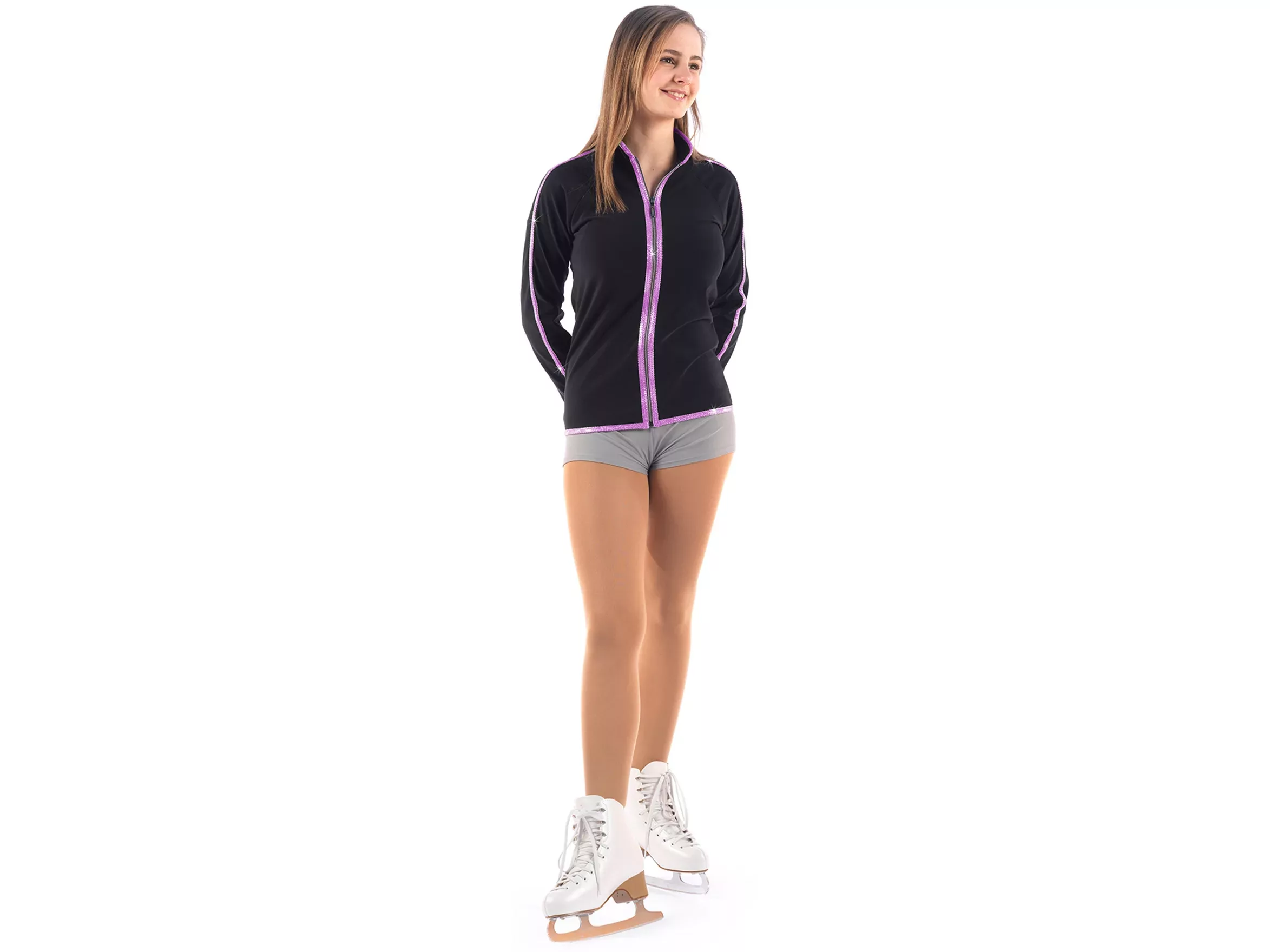 Veste de patinage artistique Sagester Style : 252, bords fuchsia Vestes pour femmes et filles