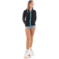Sagester Eiskunstlaufjacke, Stil: 252, türkisfarbene Kanten Jacken für Damen und Mädchen