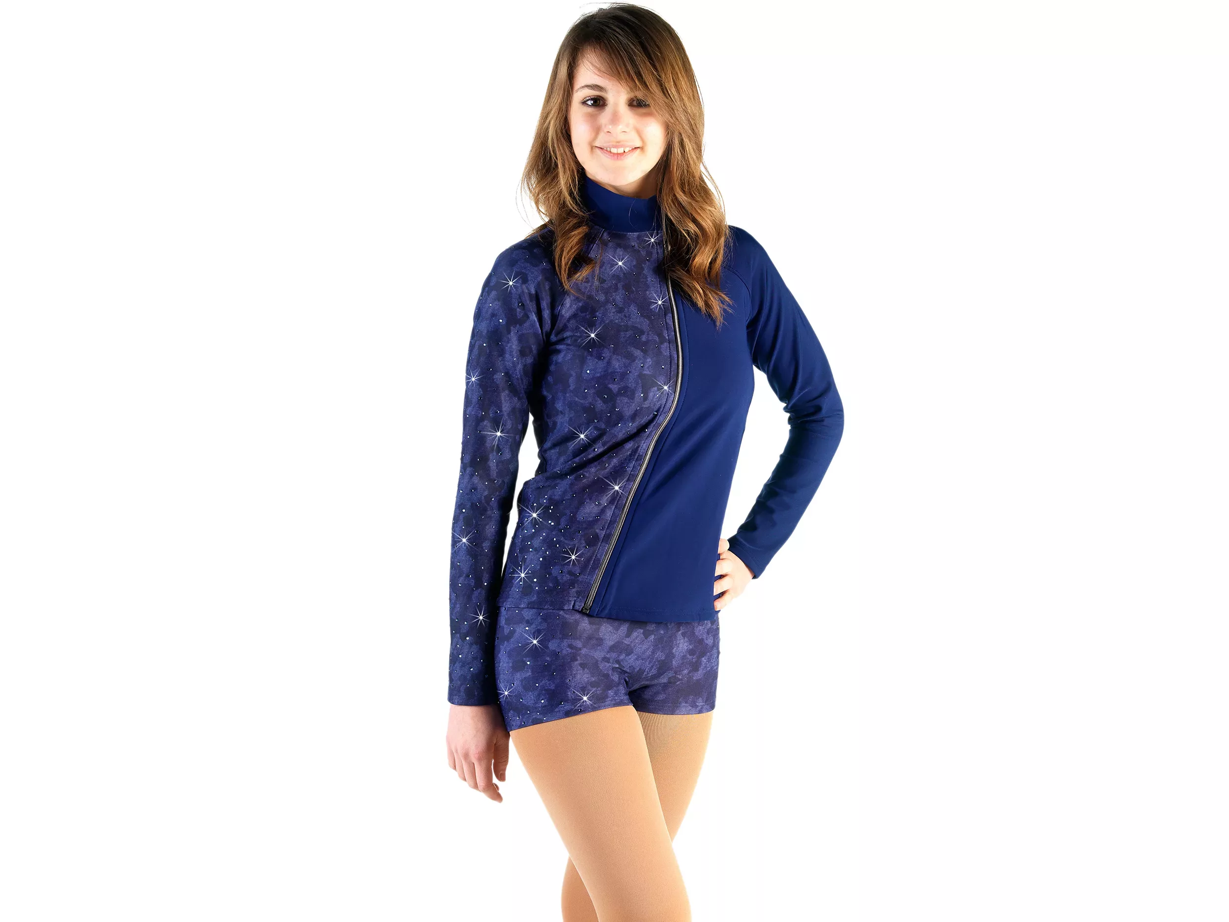 Sagester Eiskunstlaufjacke, Stil: 260, Blau Jacken für Damen und Mädchen