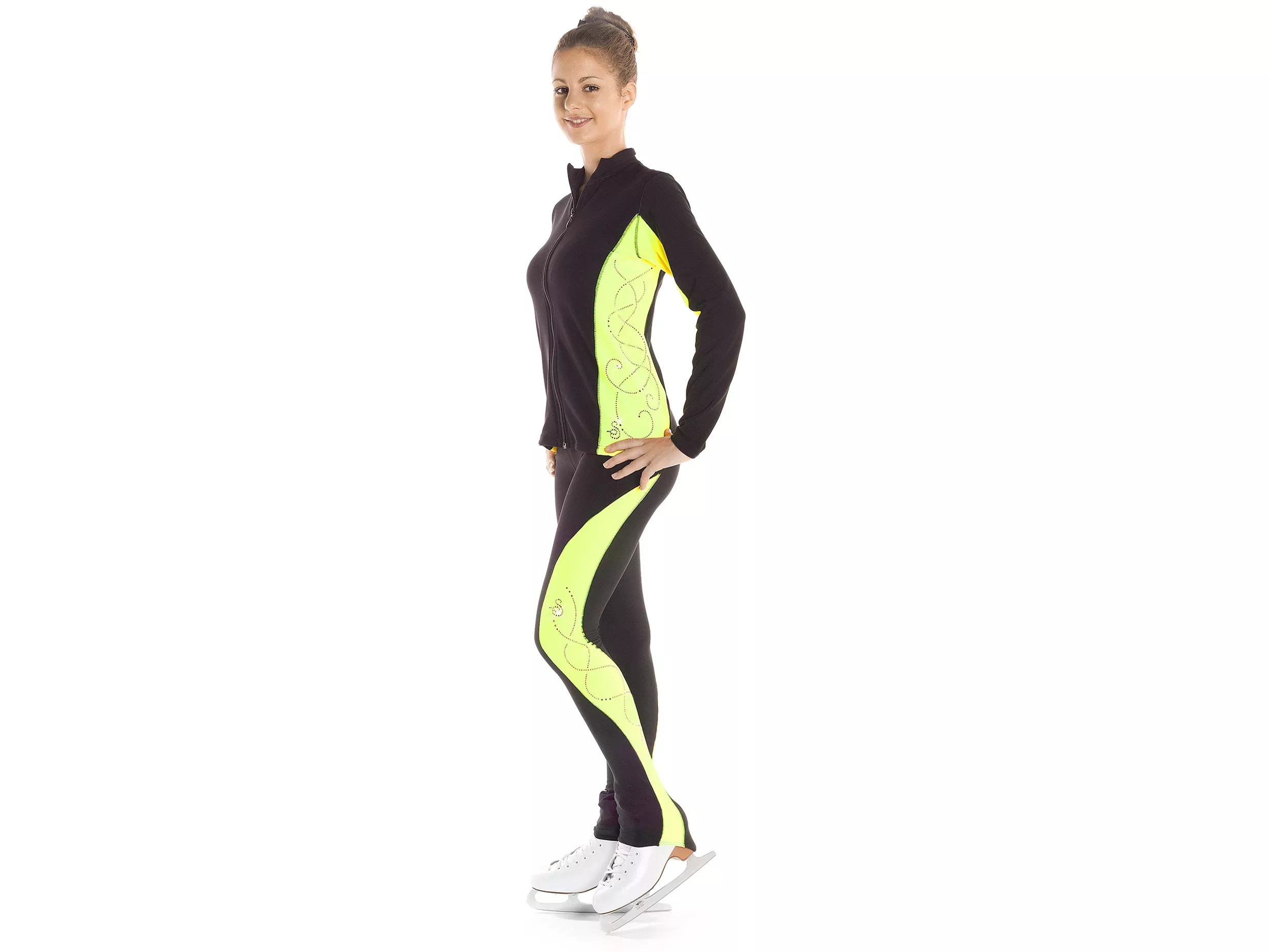 Sagester Eiskunstlaufjacke, Stil: 265, Neongelb Jacken für Damen und Mädchen