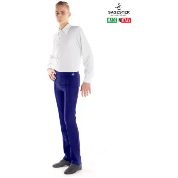 SAGESTER Men’s Ice Skating Pants, #430, Hand-made in Italy, Colors: Black, Blue (Pants only) Men's and Boys' Skating Pants