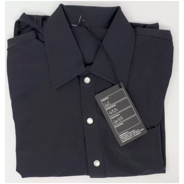 SAGESTER Schwarzes Herren-Eislaufshirt, #453, handgefertigt in Italien Herren- und Jungenhemden