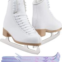 Jackson Classic 200 Womens/Girls Figure Ice Skates, Medium Width, Womens Size 4 with Centipede Skate Guard