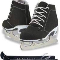 Jackson Ultima Recreational Women's Figure Ice Skates Softec Diva DV3000 / Color: Black, Adult Size: 4 Bundle with Free Guardog Skate Guards