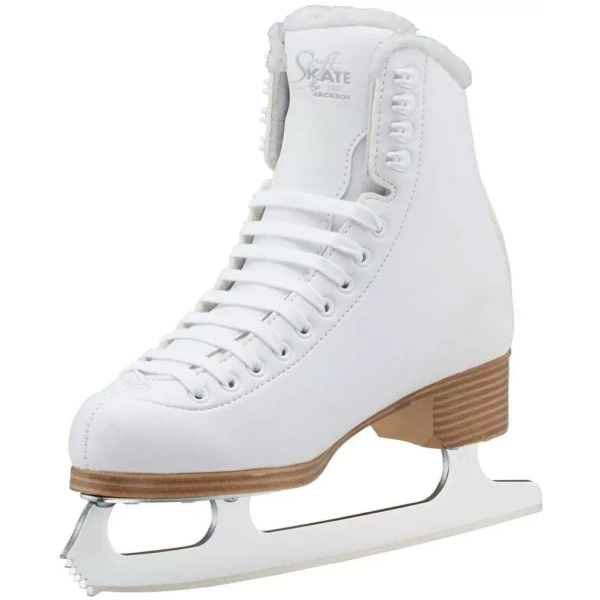 Jackson Ultima Classic SoftSkate 380 Patins à glace pour femmes et filles Blanc/polaire Patins à glace Blade Mark I