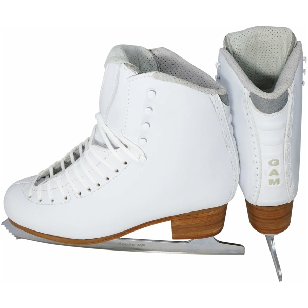 Botas de patinaje artístico GAM Gold Label G0980 para mujer + cuchillas Aspire XP Patines De Hielo Blade Aspire XP