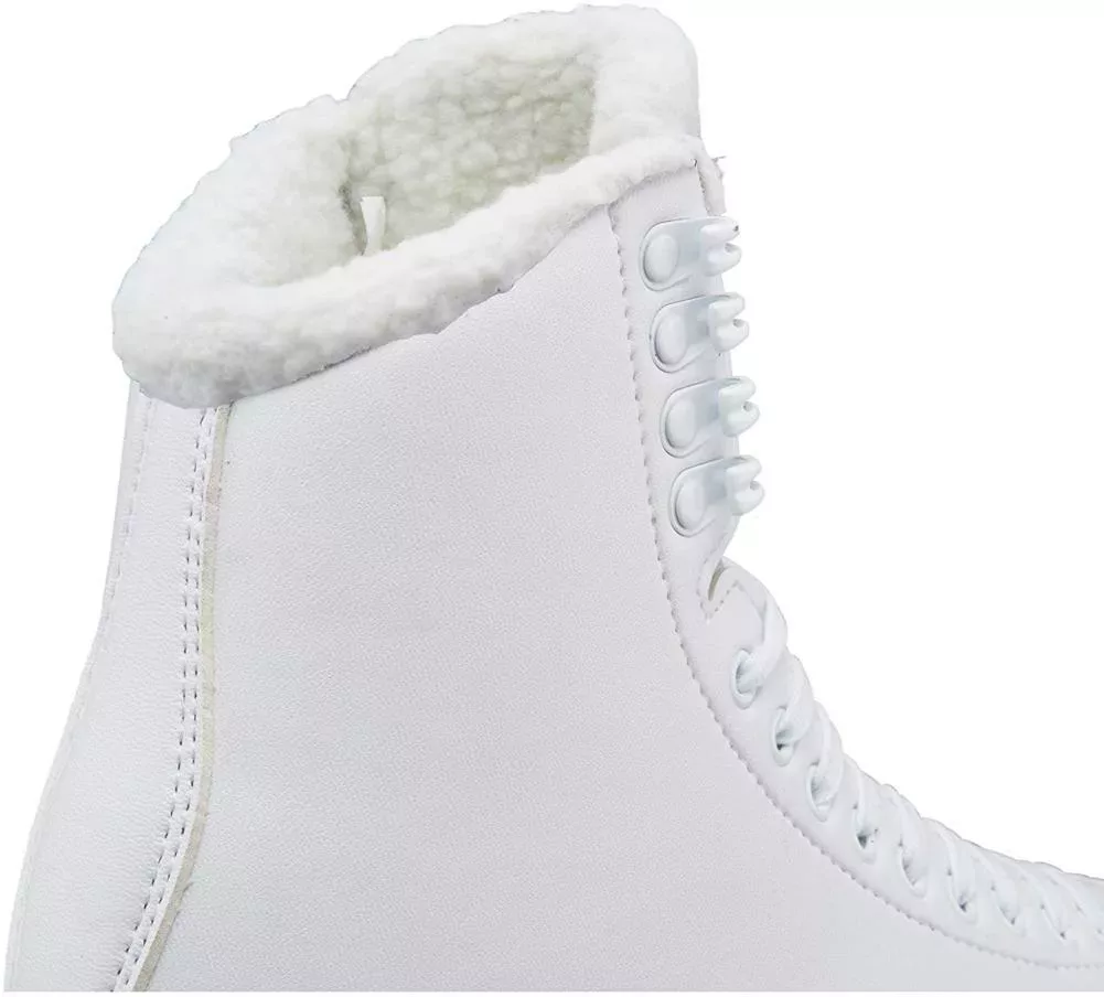 Jackson Ultima Classic SoftSkate 380 Schlittschuhe für Damen und Mädchen, Weiß/Fleece Schlittschuhkufe Mark I