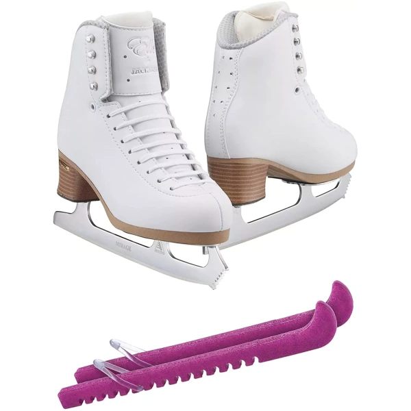 SKATE GURU Jackson Ultima Patins à glace ELLE FS2130 Bundle avec protections de patins Guardog Liasses