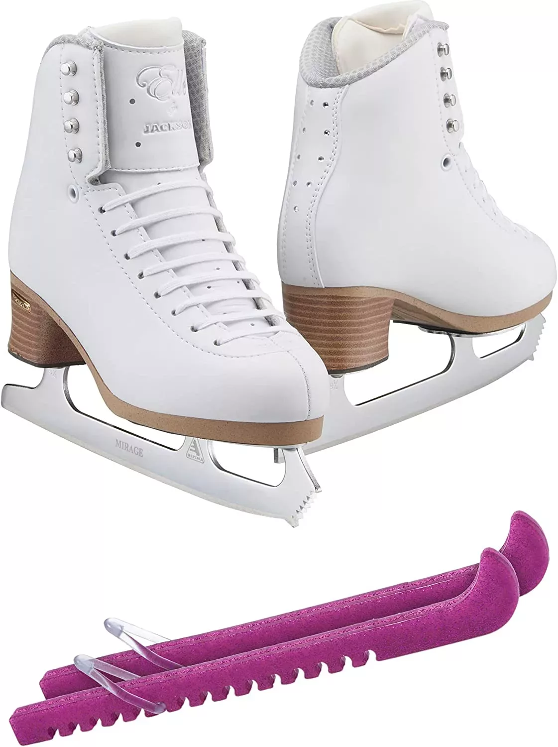 SKATE GURU Jackson Ultima Patins à glace ELLE FS2130 Bundle avec protections de patins Guardog Liasses