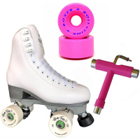 ATOM Jackson Finesse Skates Bundle - Roll-Line Boxer Pink Artistic Wheels