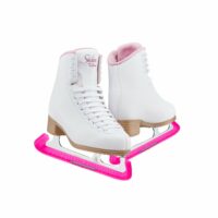 Jackson SoftSkate 380 ice skates in Pink with Guardog 137 guards