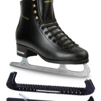 Botas David/Figure Ice Skates for Men, Boys/Size: Adult 4.5 Bundle with Skate Guards