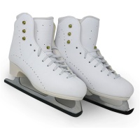Belati Iris Microfiber women's figure skates in white with Botas Sabrina blades