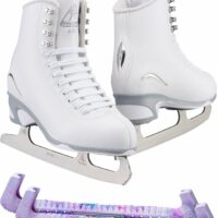 Jackson Ultima Finesse Figure Ice Skates JS450 Bundle with Skate Guards Size Adult 4