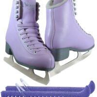 Jackson SoftSkate 380 ice skates in Lilac with Guardog 840 guards