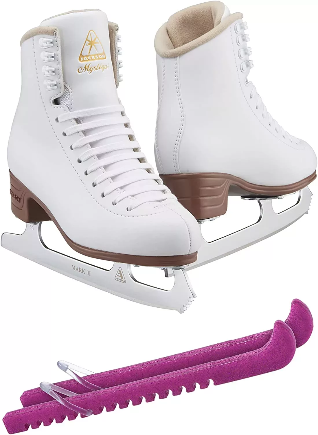 SKATE GURU Jackson Ultima Patins à glace MYSTIQUE JS1490 Bundle avec protections de patins Guardog Liasses