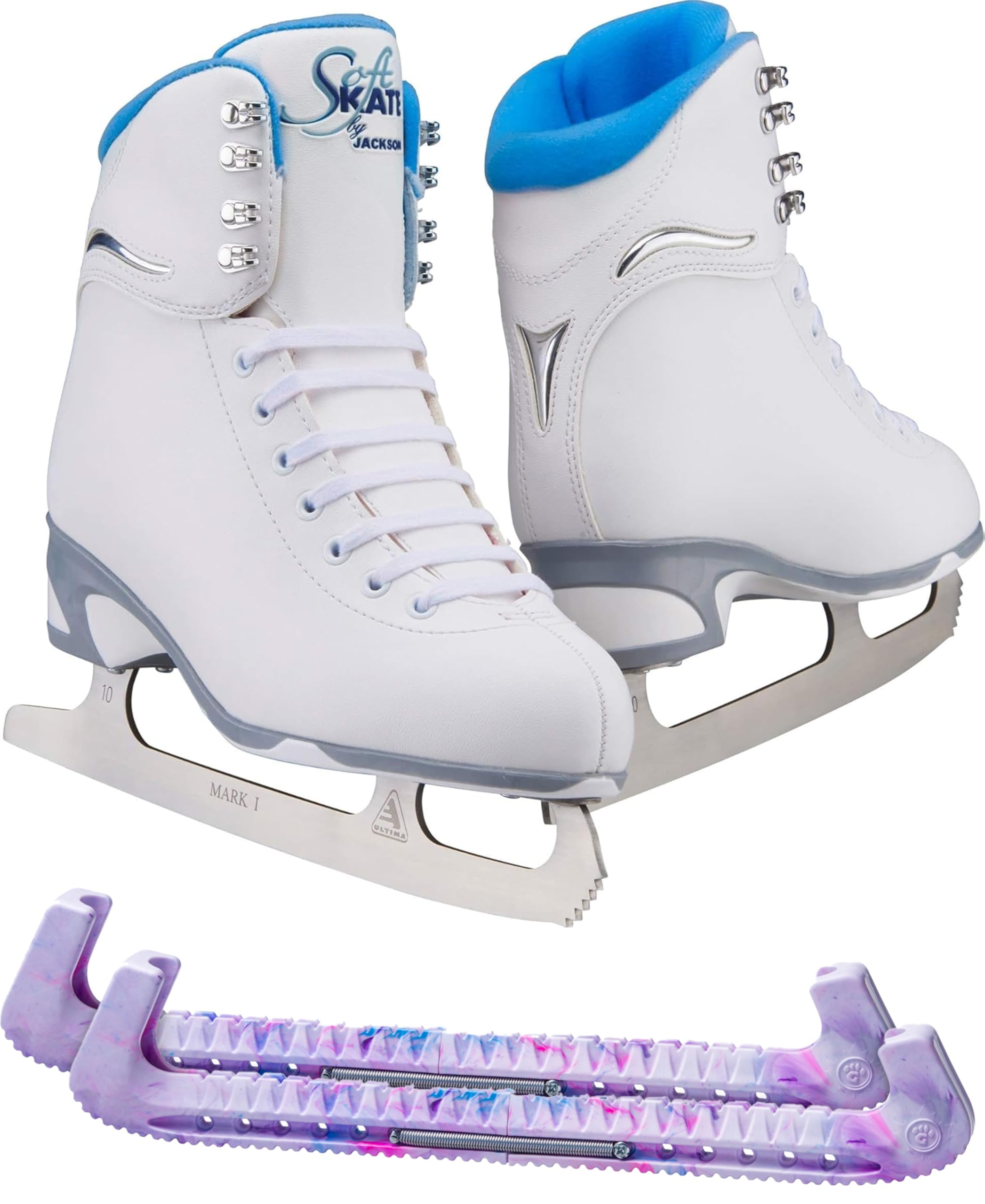 Jackson Finesse 180 Women’s & Girls’ Ice Skate Bundle — Skate guards