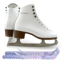 SKATE GURU Botas Model: Regina Figure Ice Skates/Size: Girls' 10 Bundle with Skate Guards