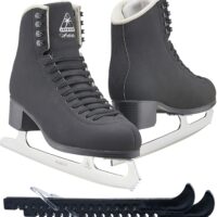 Jackson Ultima JS1792 Men's Ice Skates/Width: Medium (C/M) / Size: Adult 6 Bundle with Skate Guards
