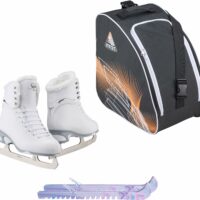 Jackson Finesse 180 ice skates in Fleece with Guardog 870 guards + Orange skate bag
