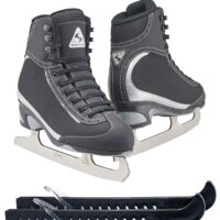 Jackson Ultima Softec Vista ST3200 Figure Ice Skates for Women/Color: Black + Skate Guards, Size: Adult 4 Bundle with Guardog Skate Guards