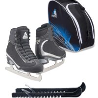 Jackson Ultima Softec Vista ST3200 Figure Ice Skates for Women/Color: Black + Bag and Skate Guards, Size: Adult 4 Bundle with Guardog Skate Guards, Jackson Skate Bag JL350