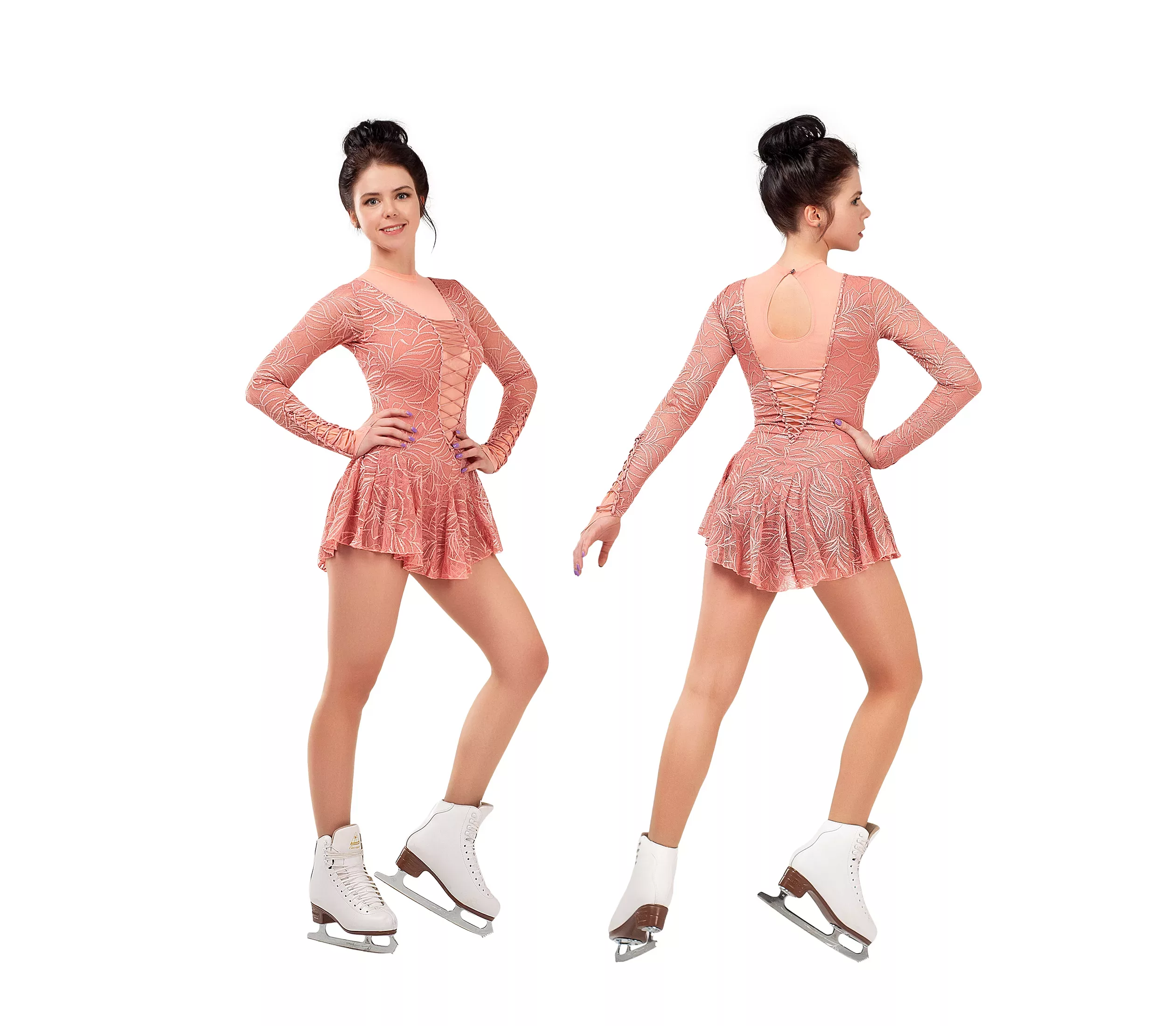 Robe de patinage artistique SGmoda Style : Style : A12 / Rose Robes