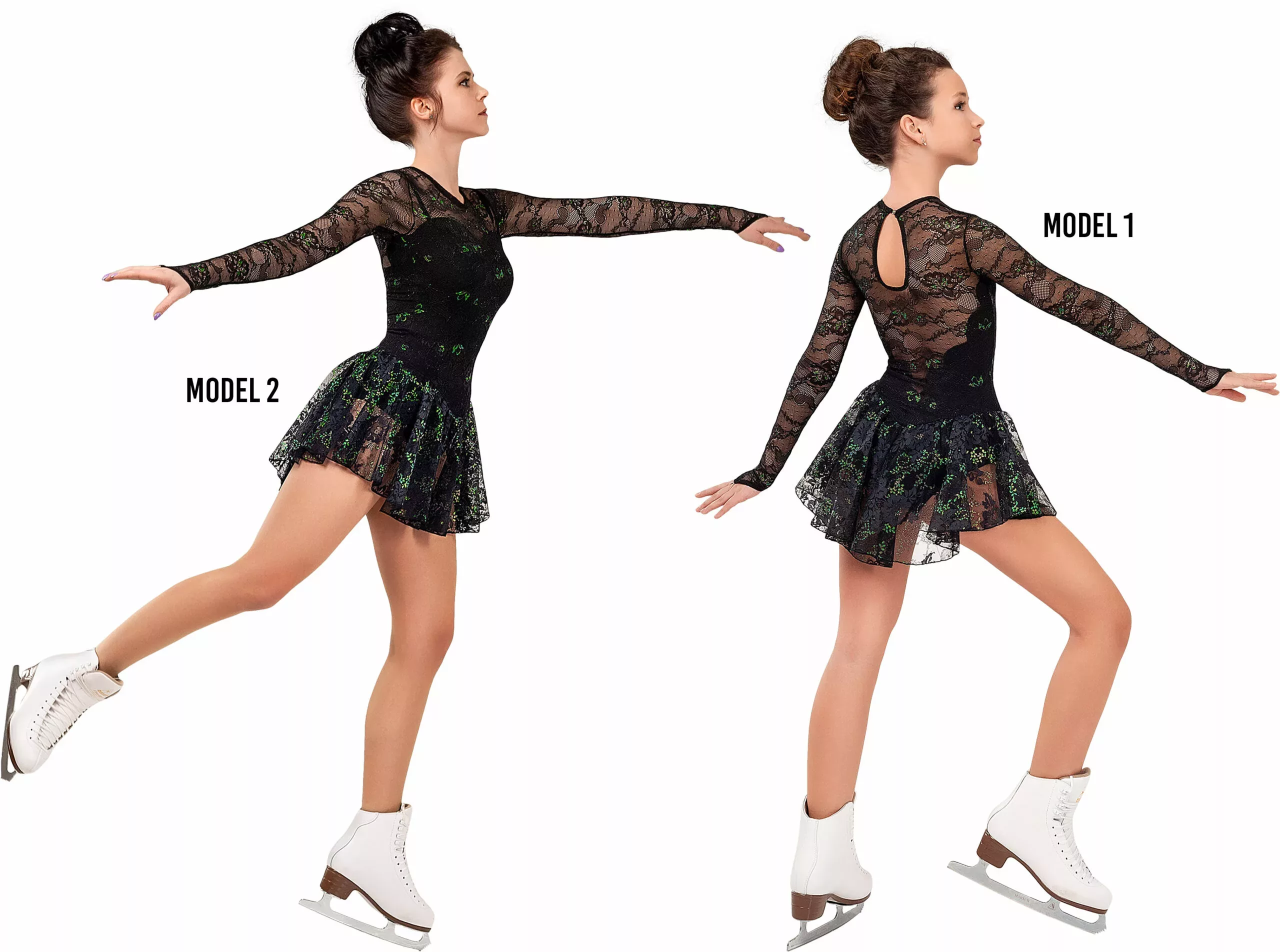 Robe de patinage artistique SGmoda Style : Style : A13 / Noir Robes